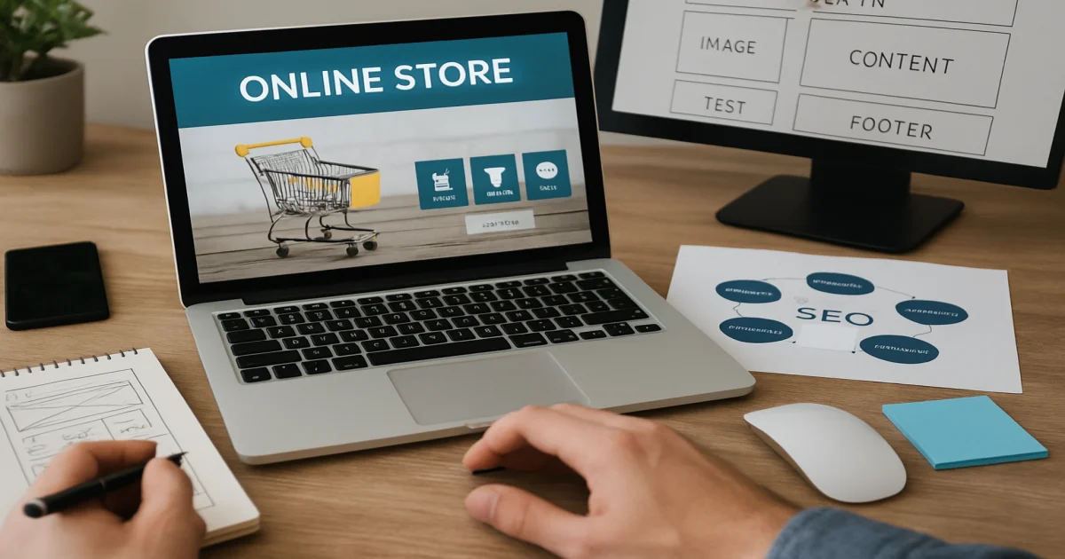 Illustration of an online store interface