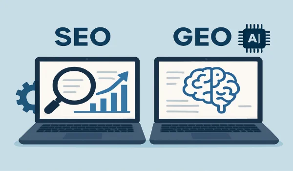 SEO və GEO fərqi ilə bağlı infoqrafika