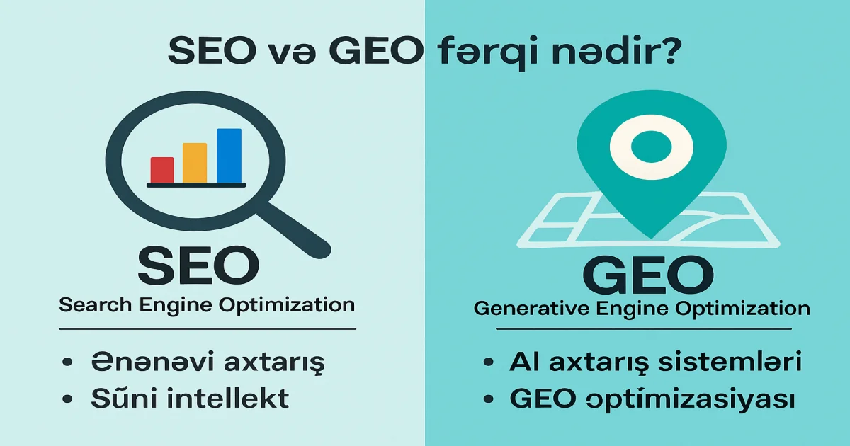 SEO and GEO comparison illustration