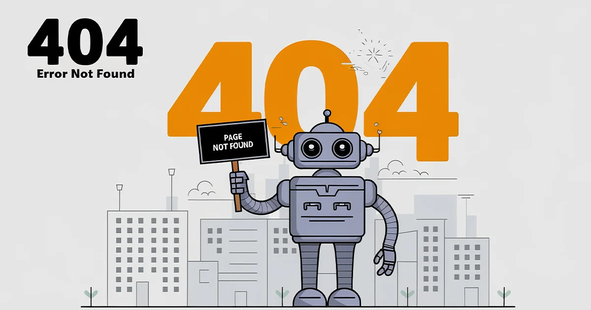 404 Not Found səhifə tapılmadı xətası və düzgün yönləndirmə sxemi.