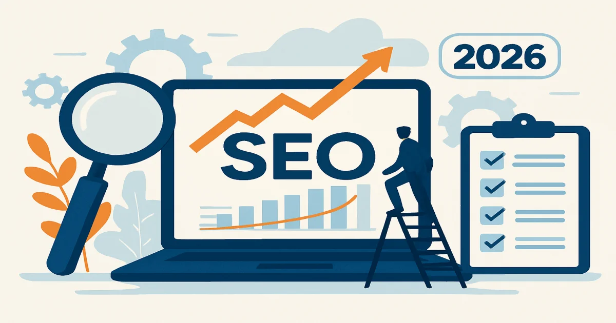 Illustration of SEO strategy steps for 2026